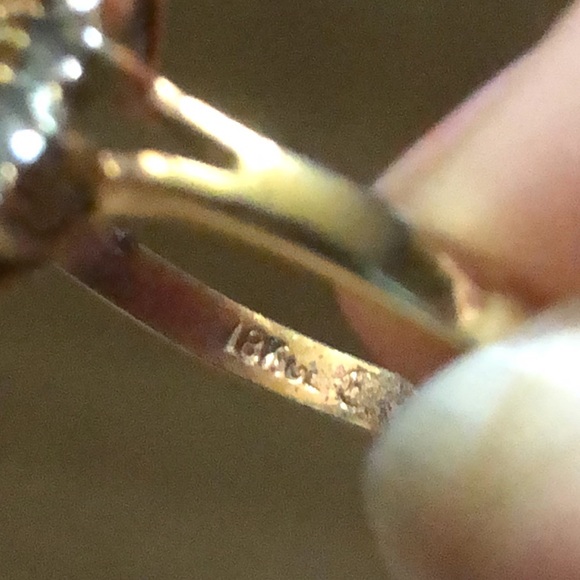 Opal & Cubic Zirconia Gold Ring- 559 $35 or $30 w/offer - Picture 5 of 5